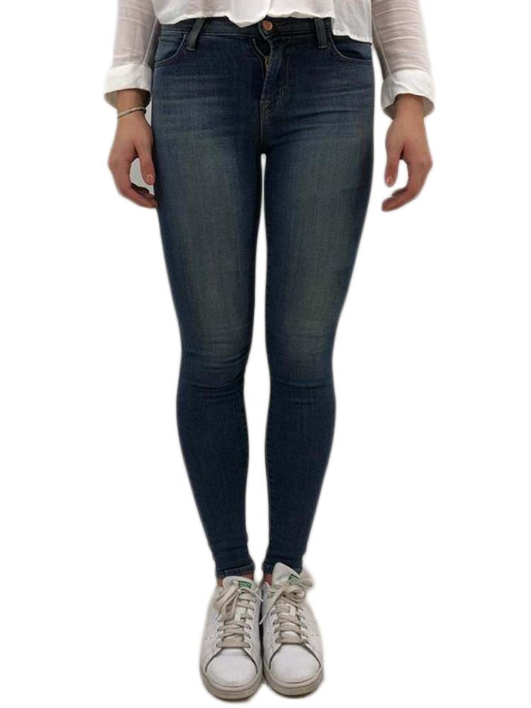 Pantaloni jeansJ Brand in Denim di colore Grigio Donna Abbigliamento da Jeans da Jeans skinny 